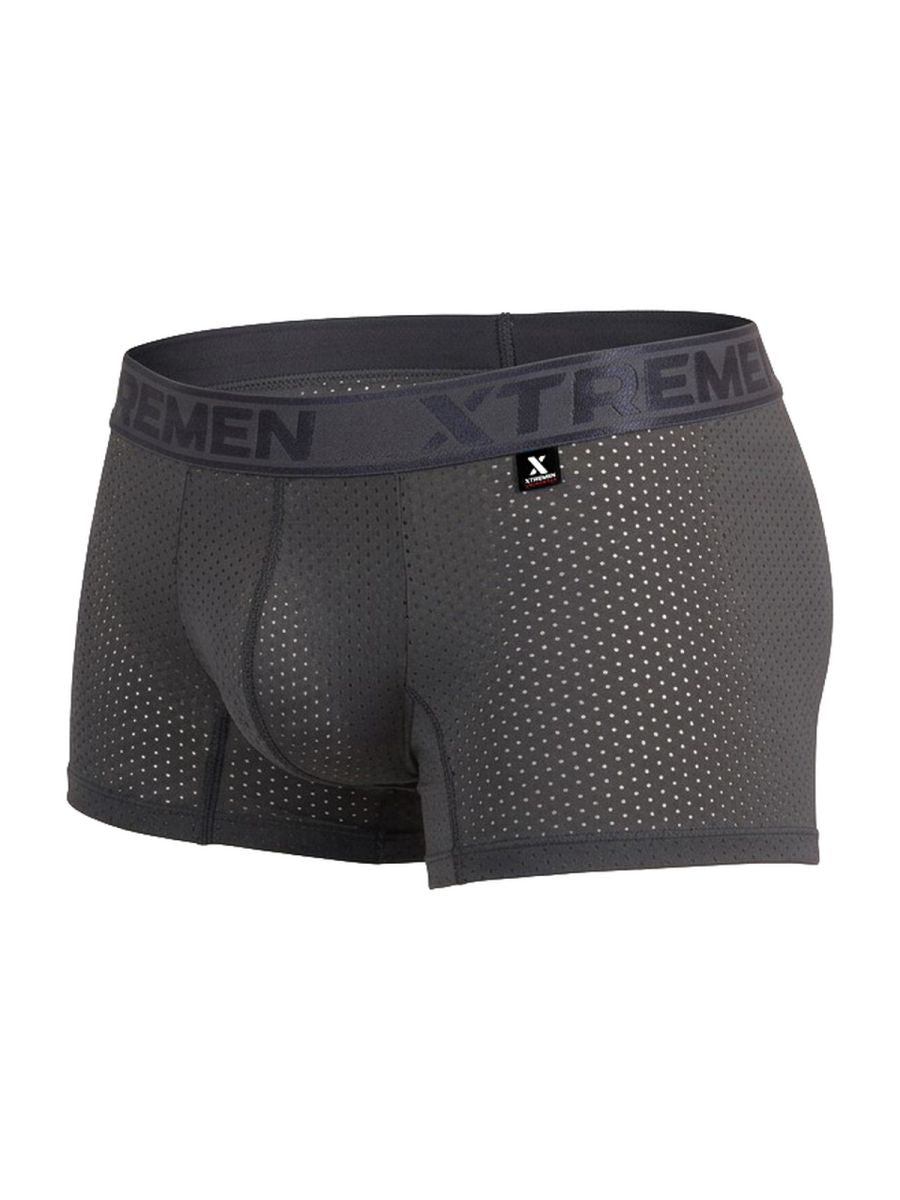 Xtremen 91251 Microfiber Mesh Boxer Briefs Color Gray