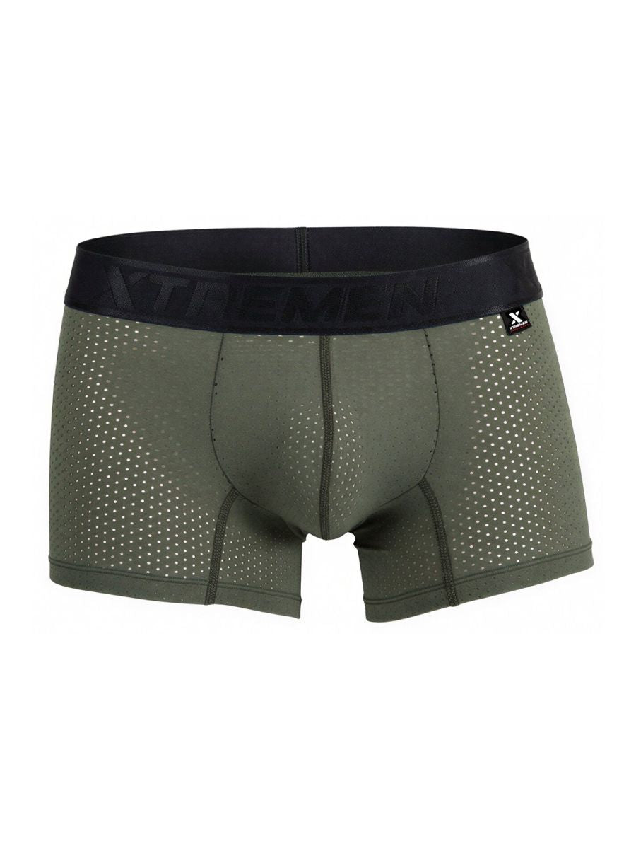 Xtremen 91251 Microfiber Mesh Boxer Briefs Color Military Green