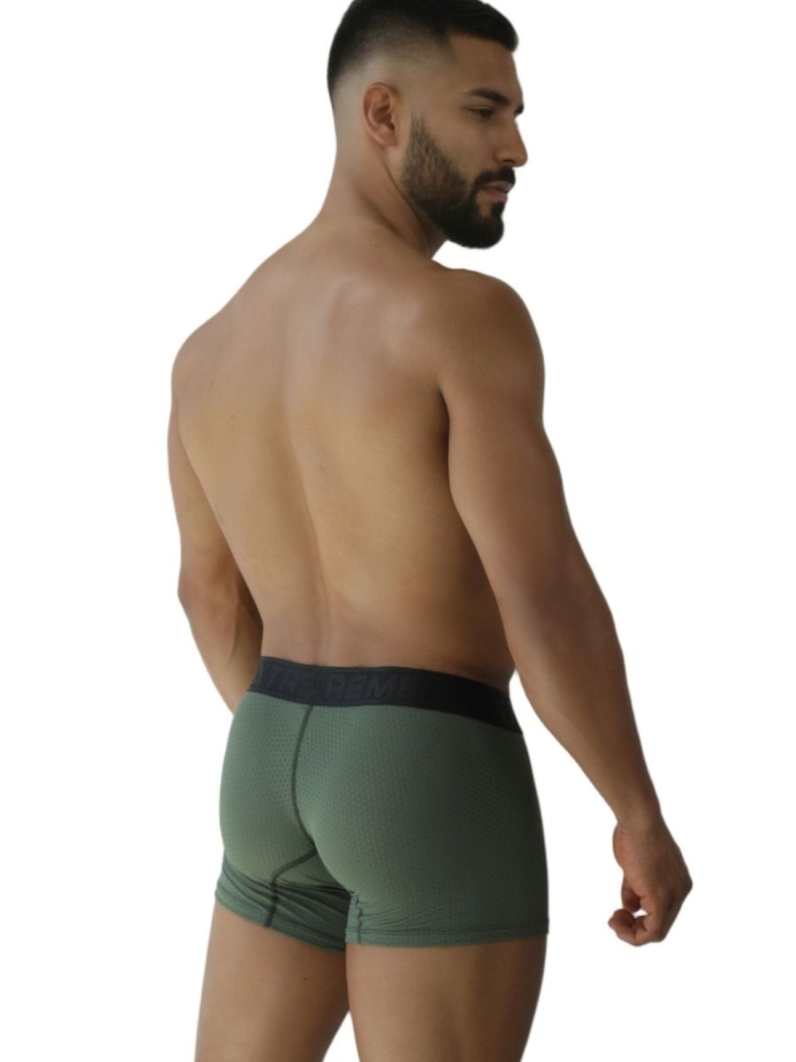 Xtremen 91251 Microfiber Mesh Boxer Briefs Color Military Green