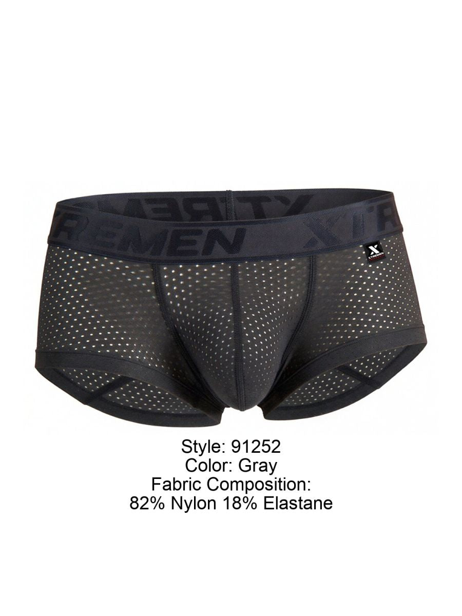 Xtremen 91252 Microfiber Mesh Trunks Color Gray
