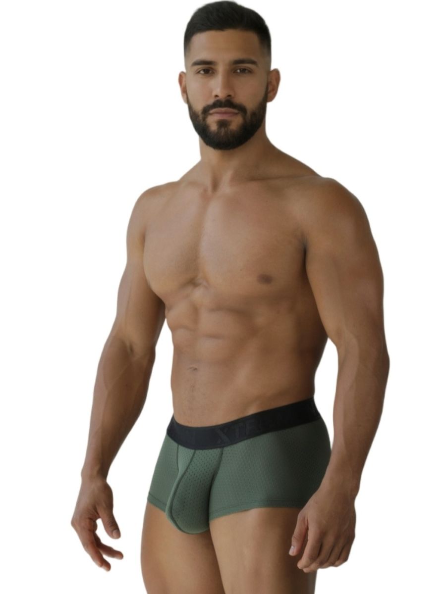 Xtremen 91252 Microfiber Mesh Trunks Color Military Green