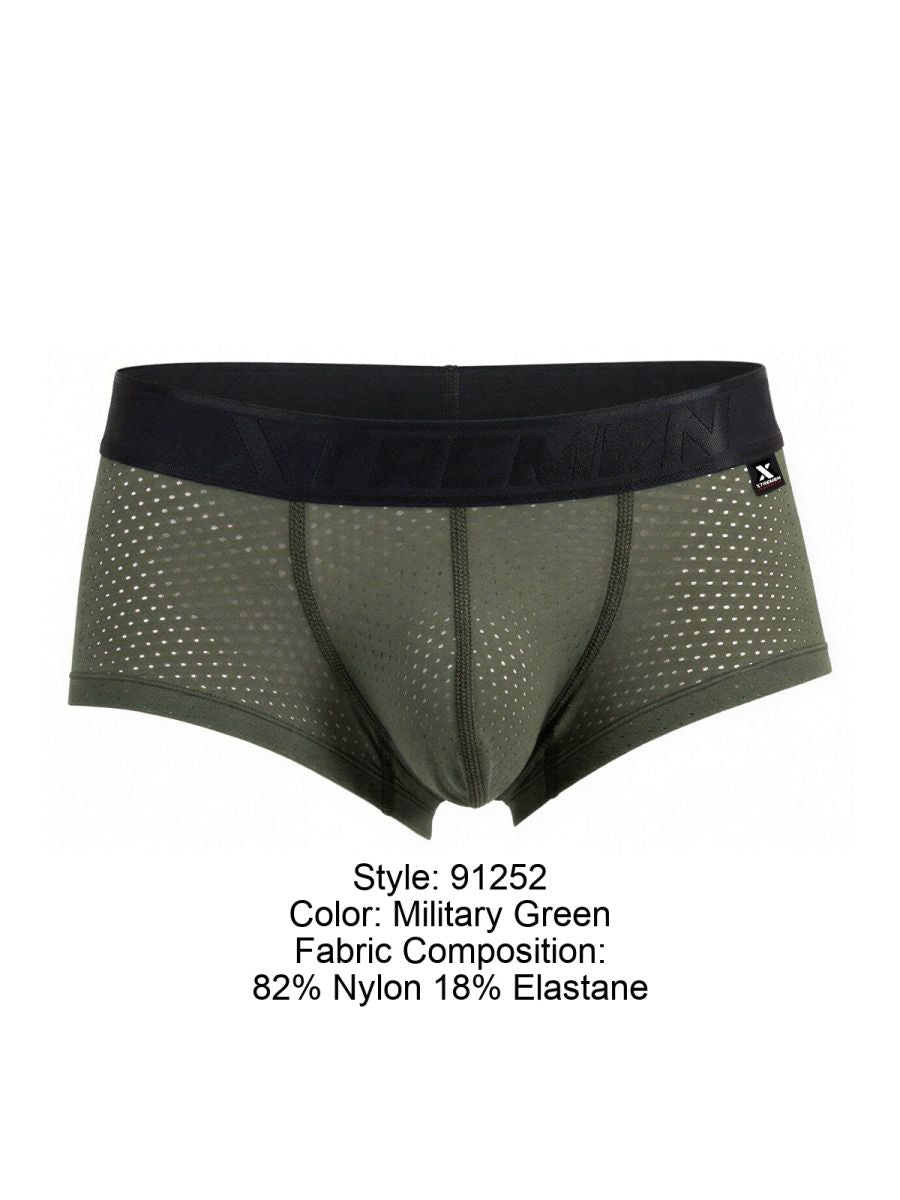 Xtremen 91252 Microfiber Mesh Trunks Color Military Green