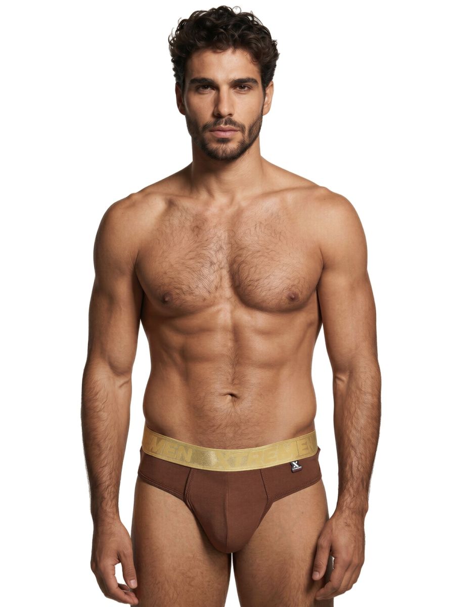 Xtremen 91253 Mens Underwear Microfiber Thongs Sleek and Supportive Color Chocolate