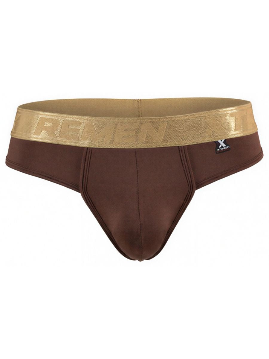 Xtremen 91253 Mens Underwear Microfiber Thongs Sleek and Supportive Color Chocolate