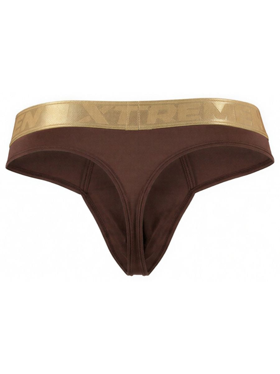 Xtremen 91253 Mens Underwear Microfiber Thongs Sleek and Supportive Color Chocolate
