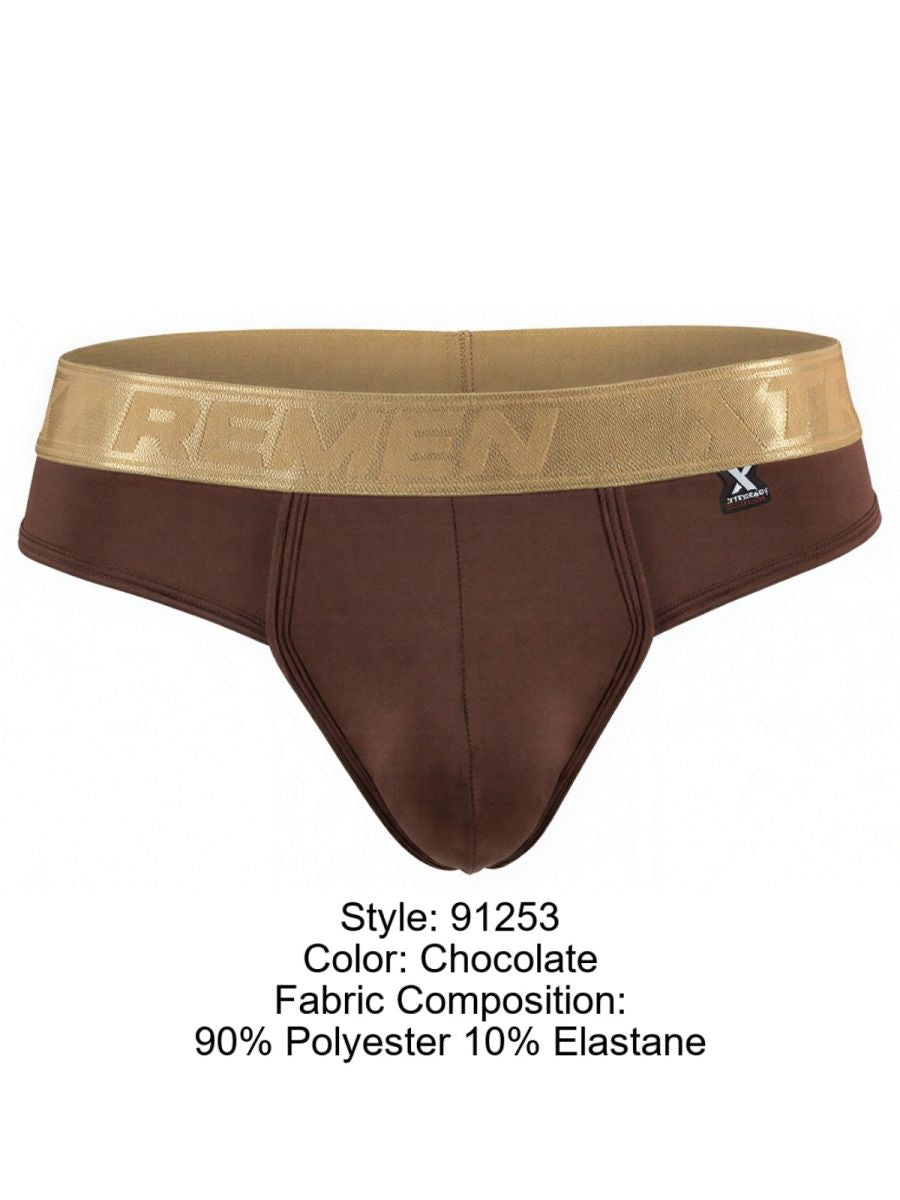 Xtremen 91253 Mens Underwear Microfiber Thongs Sleek and Supportive Color Chocolate