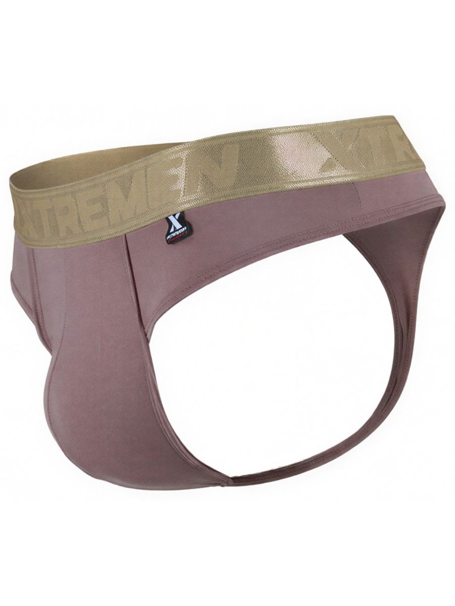 Xtremen 91253 Mens Underwear Microfiber Thongs Sleek and Supportive Color Khaki