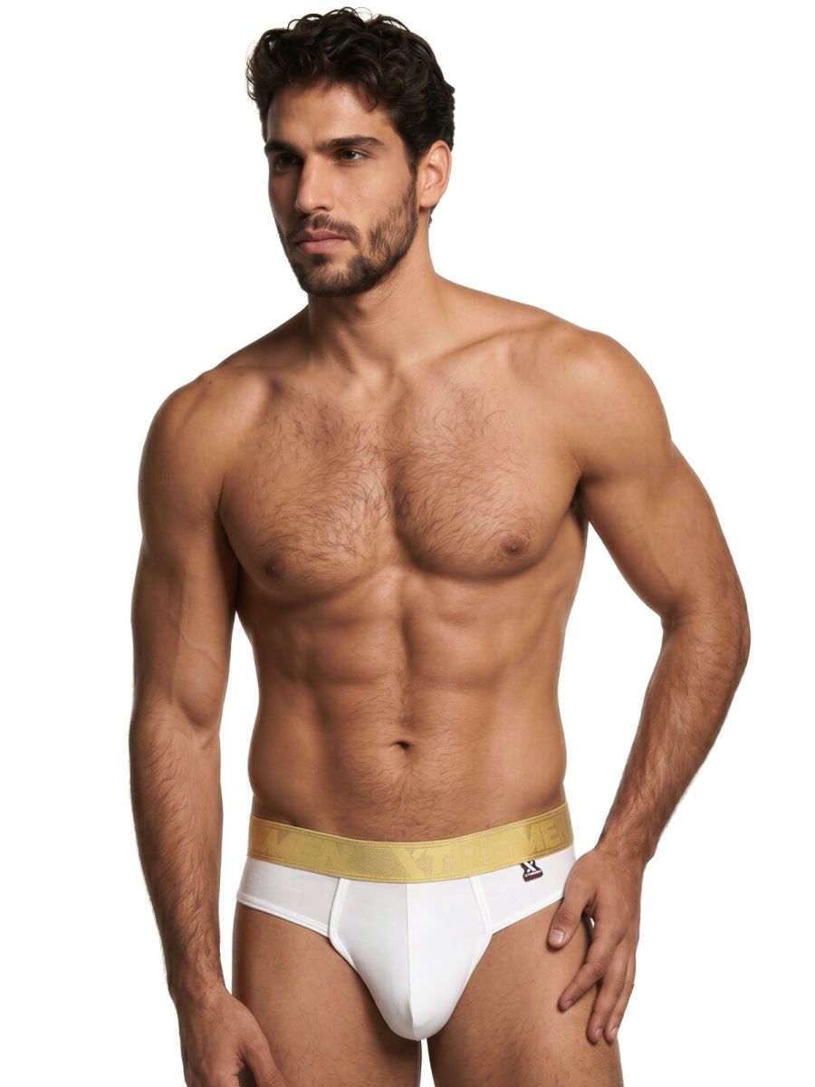 Xtremen 91253 Mens Underwear Microfiber Thongs Sleek and Supportive Color White