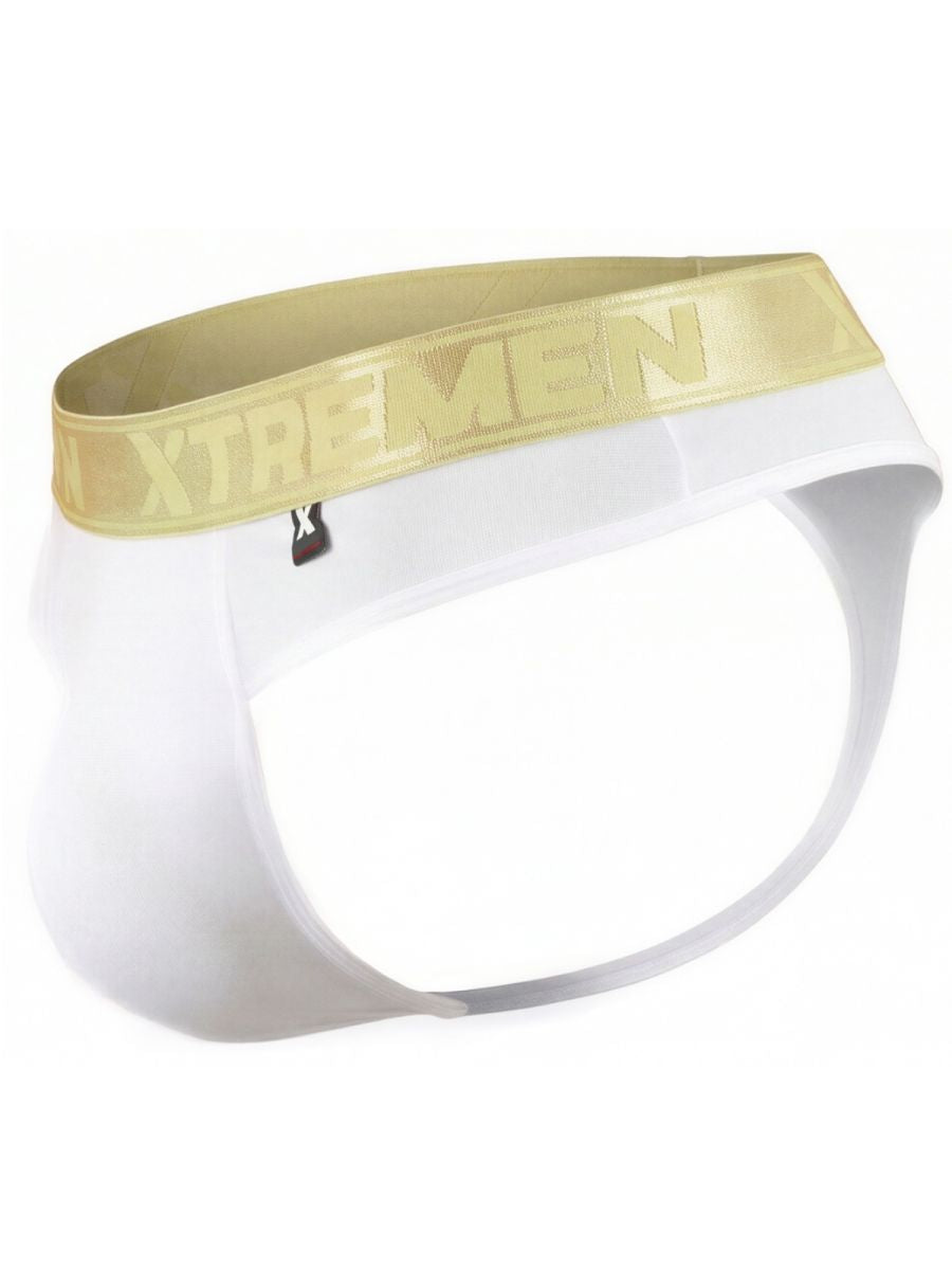 Xtremen 91253 Mens Underwear Microfiber Thongs Sleek and Supportive Color White