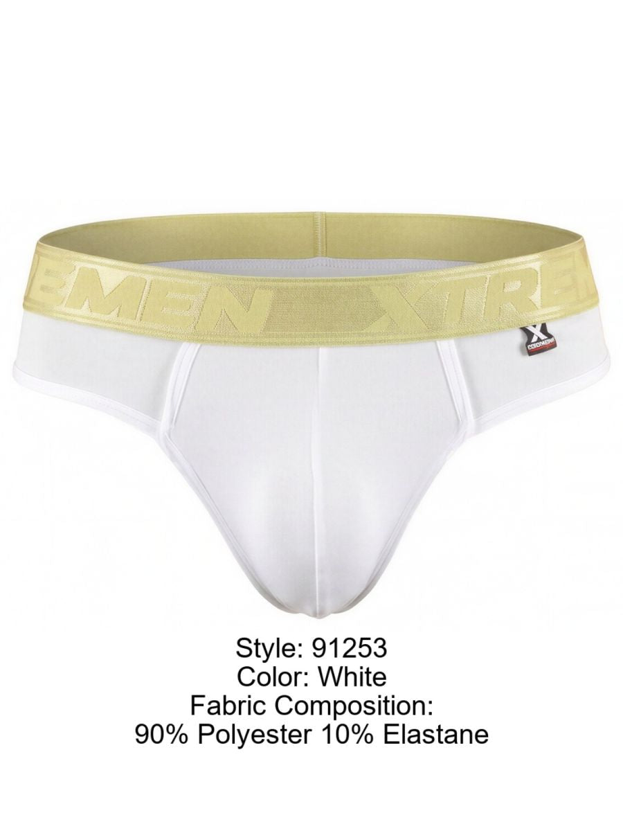 Xtremen 91253 Mens Underwear Microfiber Thongs Sleek and Supportive Color White