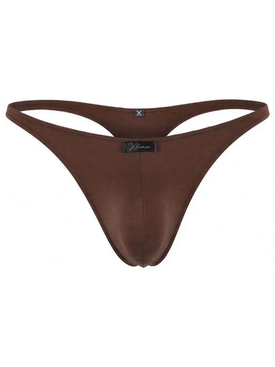 Xtremen 91254 Mens Underwear Sleek Microfiber Thongs Color Chocolate