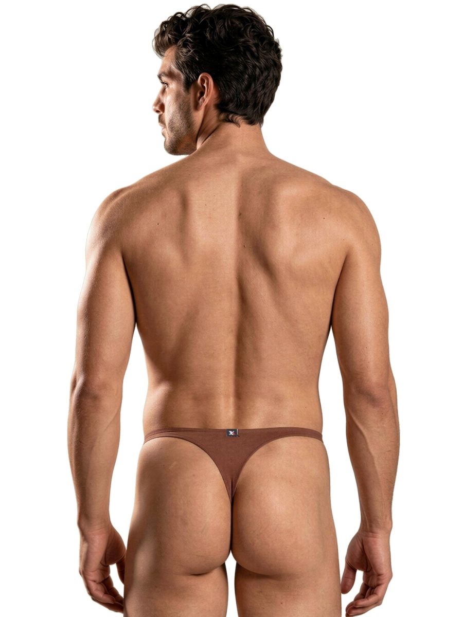 Xtremen 91254 Mens Underwear Sleek Microfiber Thongs Color Chocolate