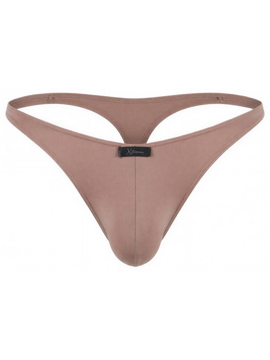 Xtremen 91254 Mens Underwear Sleek Microfiber Thongs Color Khaki