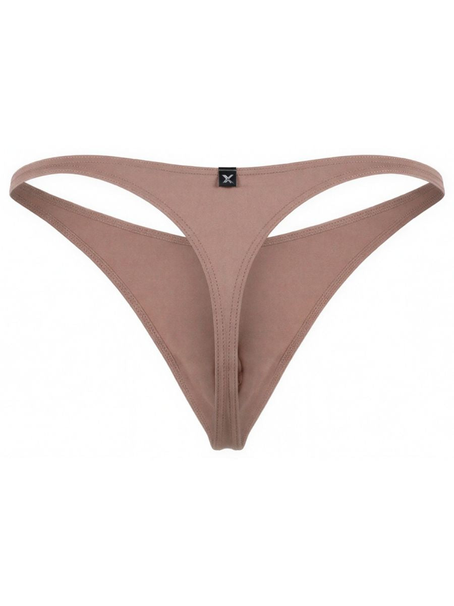 Xtremen 91254 Mens Underwear Sleek Microfiber Thongs Color Khaki