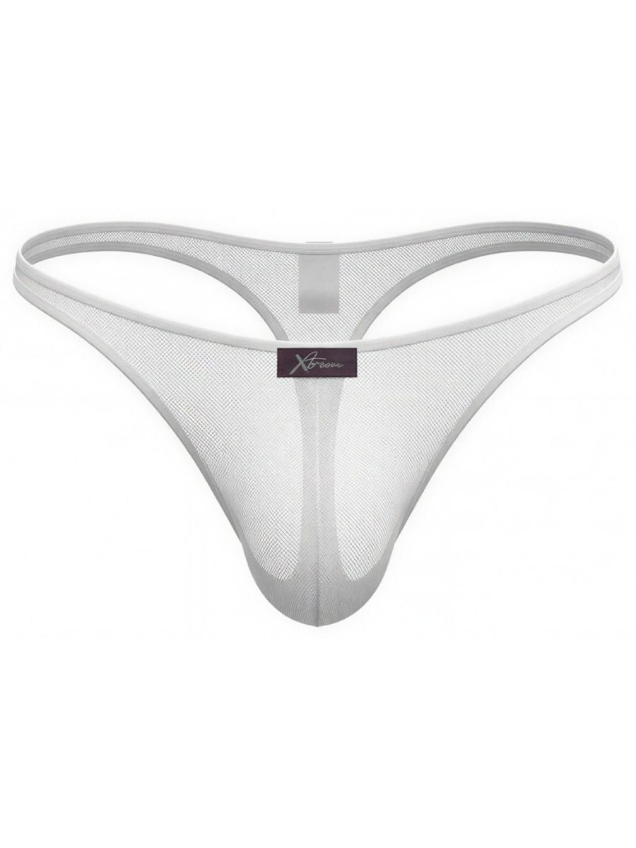 Xtremen 91254 Mens Underwear Sleek Microfiber Thongs Color White