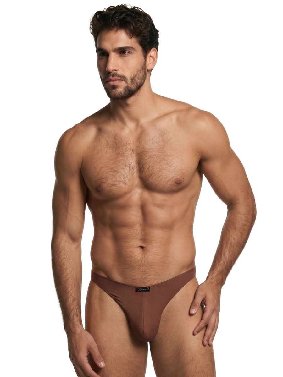 Xtremen 91255 Mens Underwear Sleek Microfiber Bikini Color Chocolate