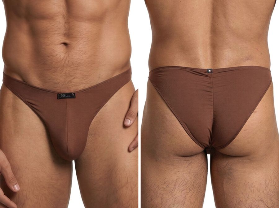 Xtremen 91255 Mens Underwear Sleek Microfiber Bikini Color Chocolate