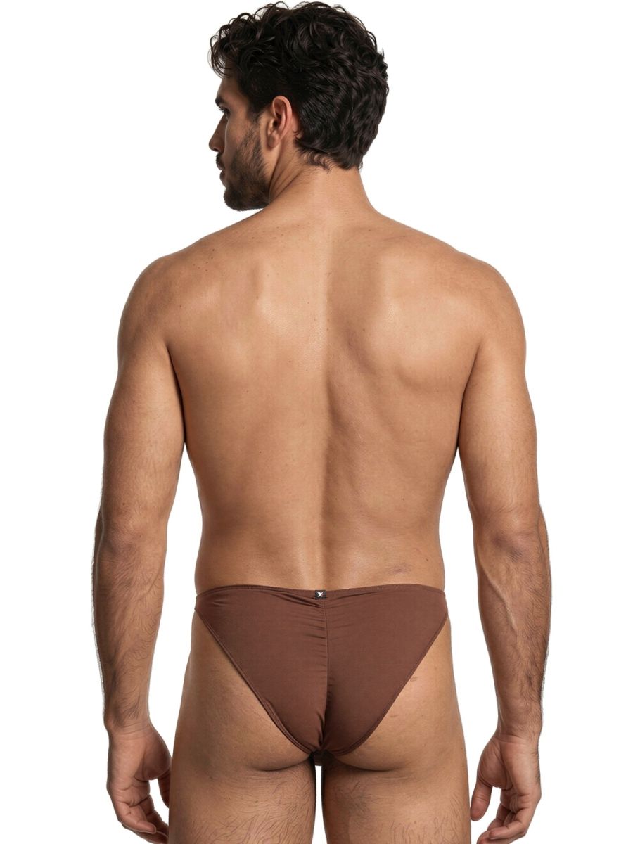Xtremen 91255 Mens Underwear Sleek Microfiber Bikini Color Chocolate