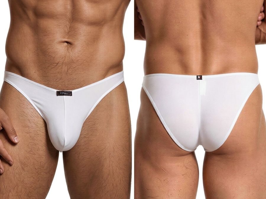 Xtremen 91255 Mens Underwear Sleek Microfiber Bikini Color White