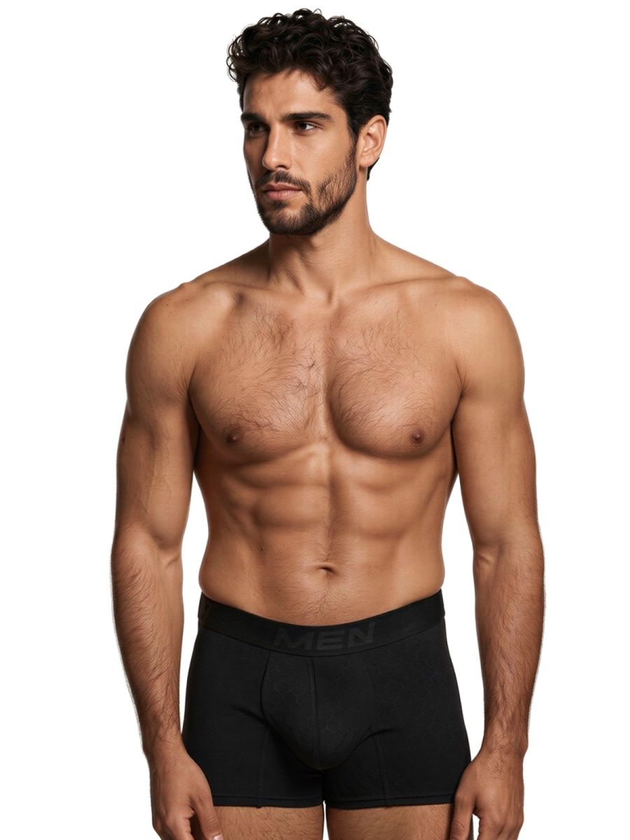 Xtremen 91256 Mens Underwear Sleek Microfiber Boxer Briefs Color Black