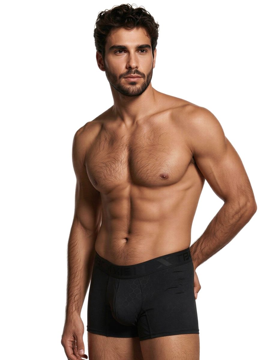 Xtremen 91256 Mens Underwear Sleek Microfiber Boxer Briefs Color Black