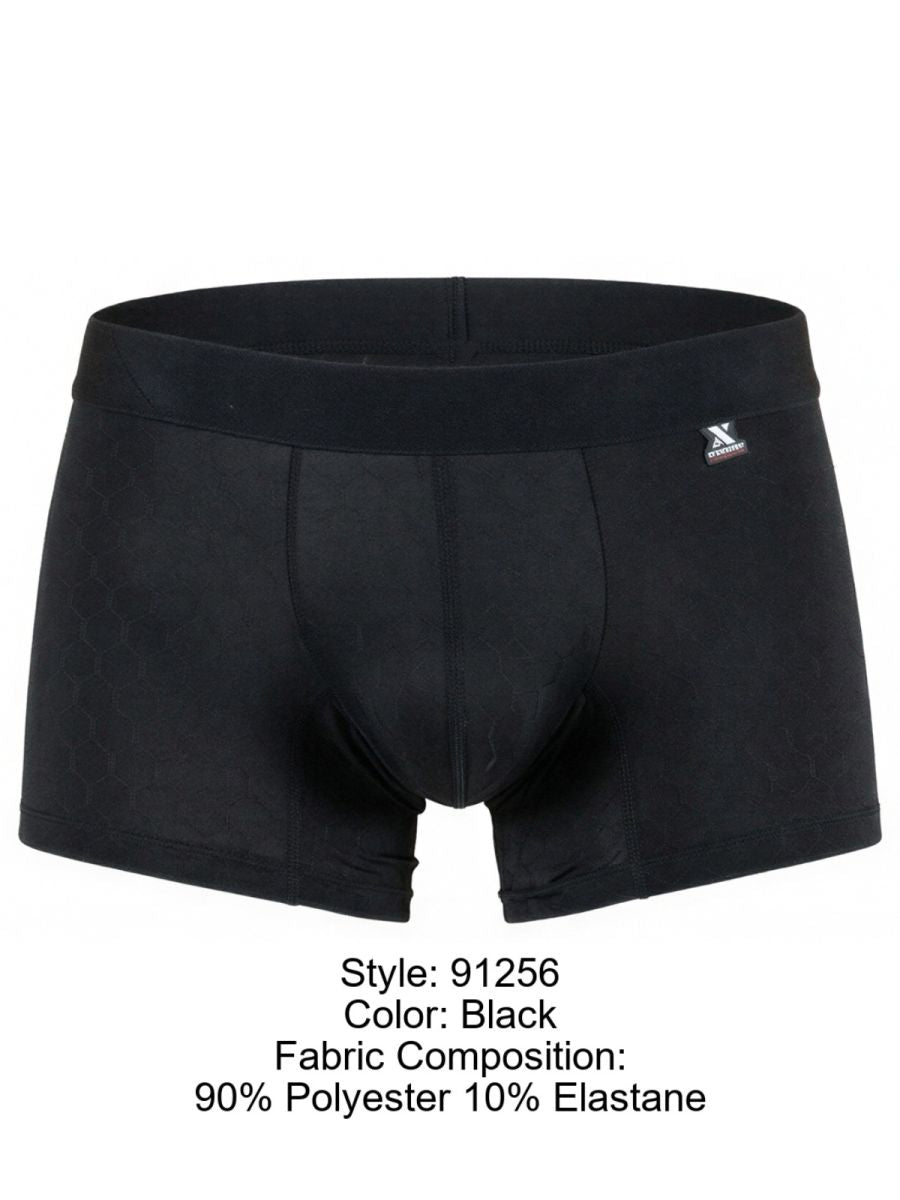 Xtremen 91256 Mens Underwear Sleek Microfiber Boxer Briefs Color Black