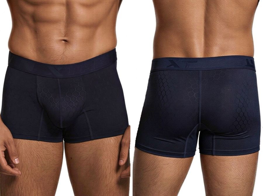 Xtremen 91256 Mens Underwear Sleek Microfiber Boxer Briefs Color Dark Blue