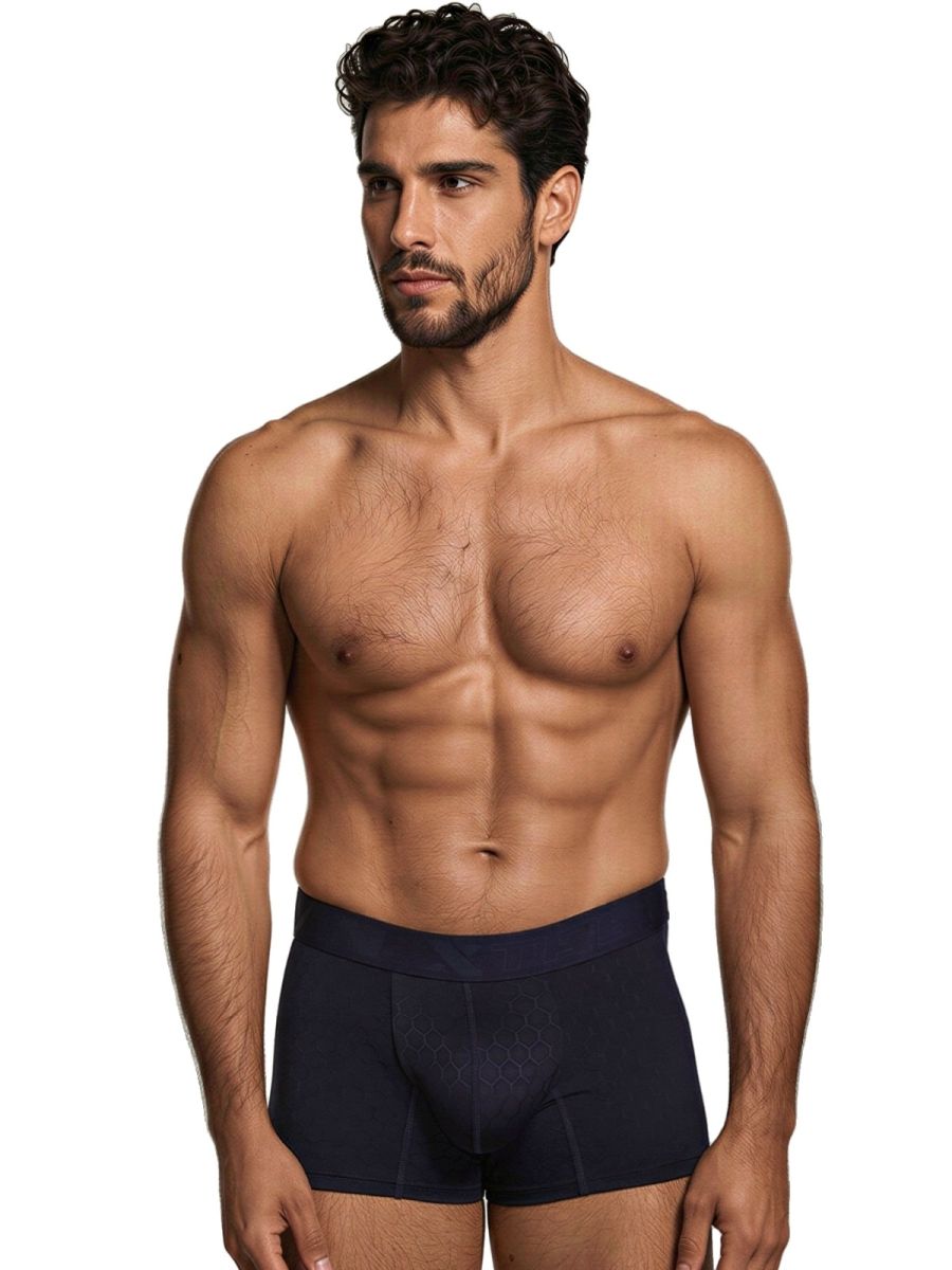 Xtremen 91256 Mens Underwear Sleek Microfiber Boxer Briefs Color Dark Blue