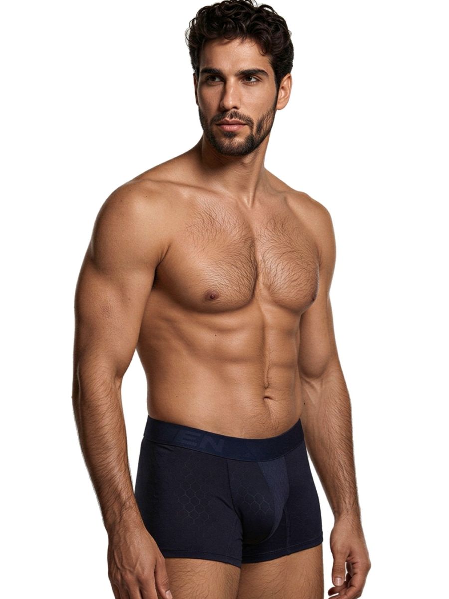 Xtremen 91256 Mens Underwear Sleek Microfiber Boxer Briefs Color Dark Blue