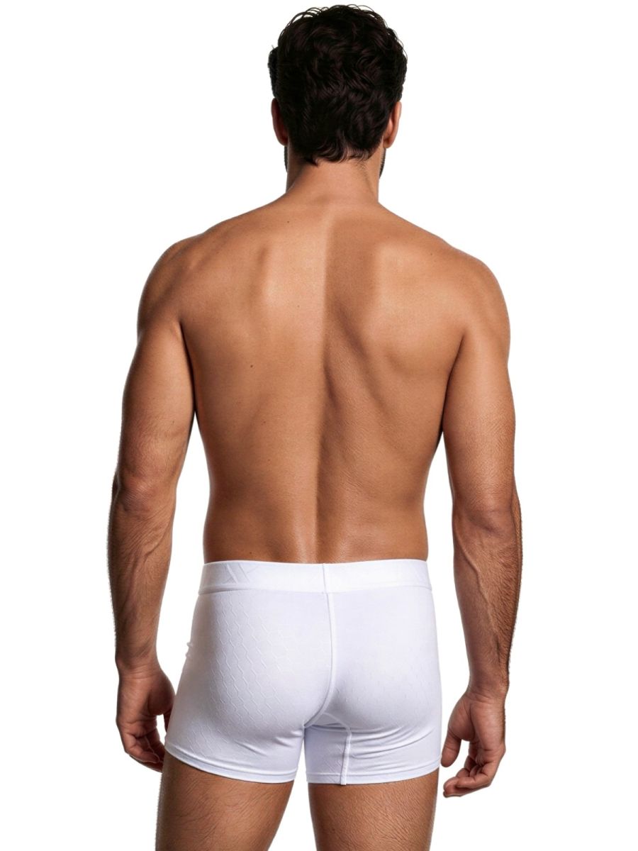 Xtremen 91256 Mens Underwear Sleek Microfiber Boxer Briefs Color White