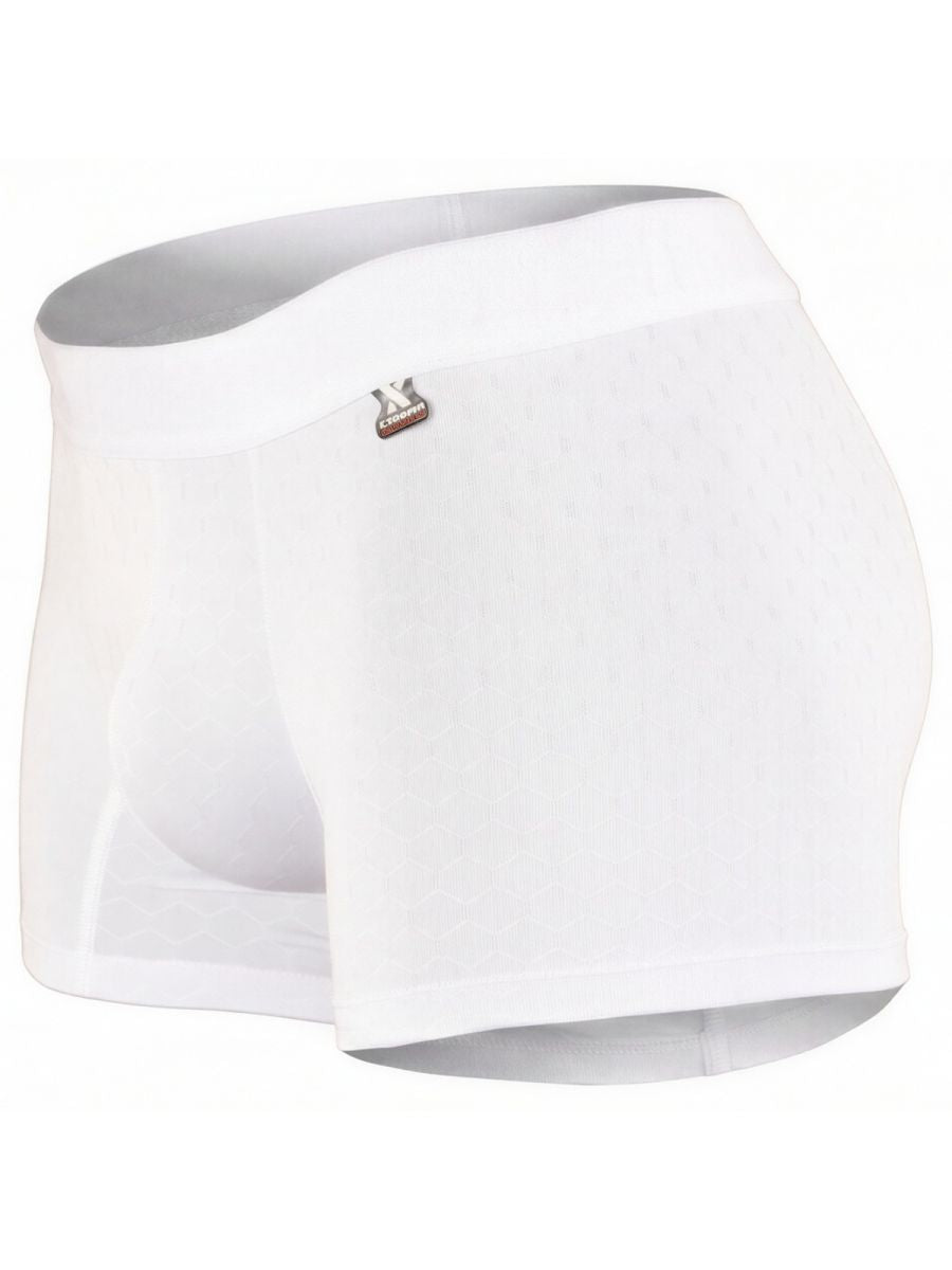 Xtremen 91256 Mens Underwear Sleek Microfiber Boxer Briefs Color White