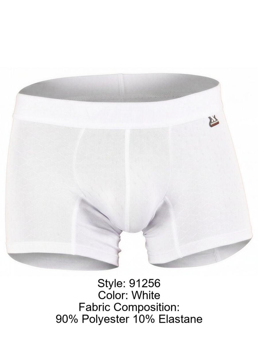 Xtremen 91256 Mens Underwear Sleek Microfiber Boxer Briefs Color White