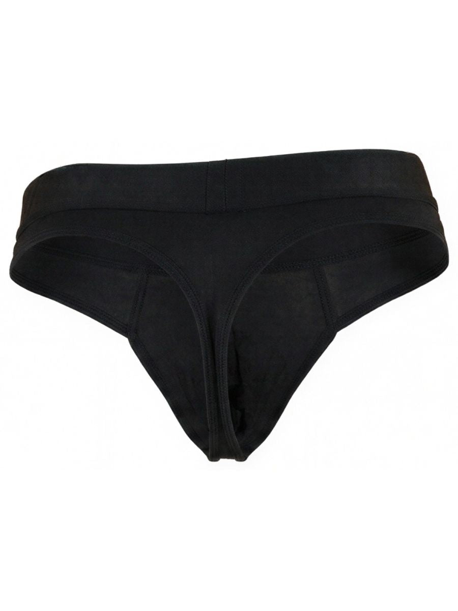 Xtremen 91257 Mens Underwear Sleek Microfiber Comfort Thongs Color Black