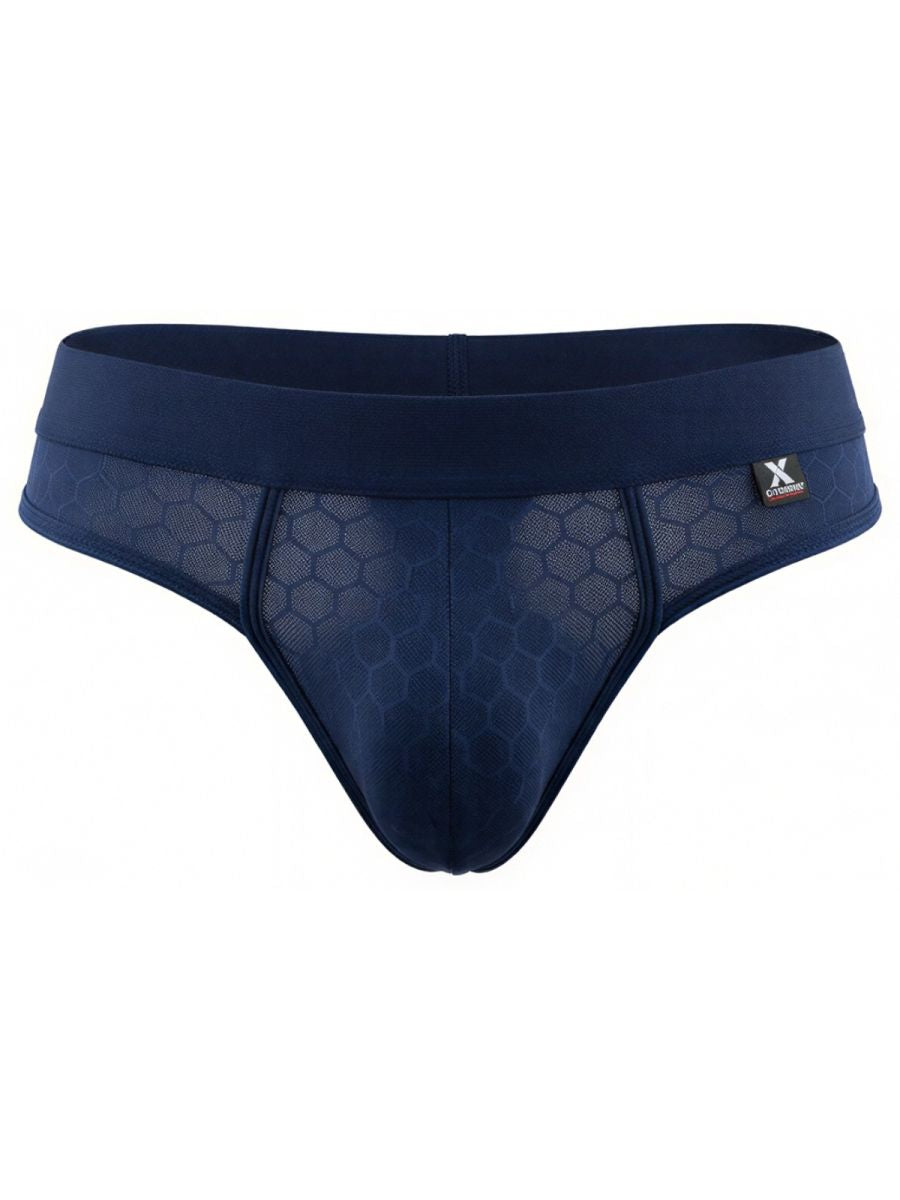 Xtremen 91257 Mens Underwear Sleek Microfiber Comfort Thongs Color Dark Blue