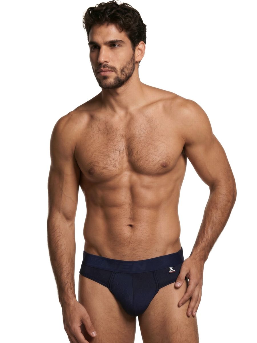 Xtremen 91257 Mens Underwear Sleek Microfiber Comfort Thongs Color Dark Blue