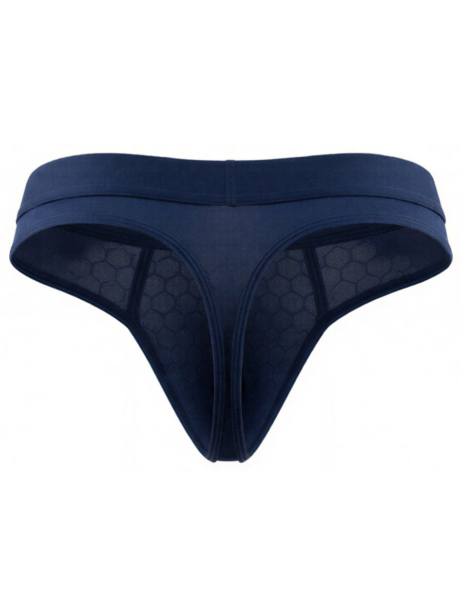 Xtremen 91257 Mens Underwear Sleek Microfiber Comfort Thongs Color Dark Blue