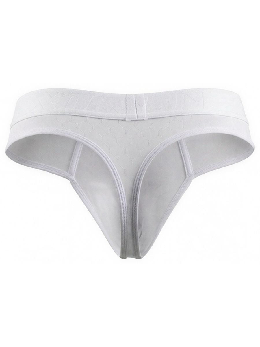 Xtremen 91257 Mens Underwear Sleek Microfiber Comfort Thongs Color White