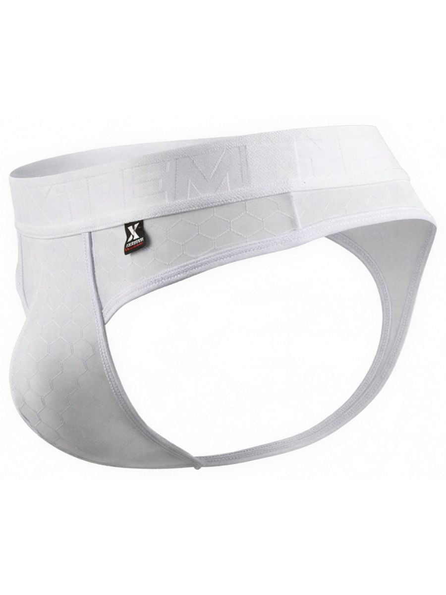Xtremen 91257 Mens Underwear Sleek Microfiber Comfort Thongs Color White
