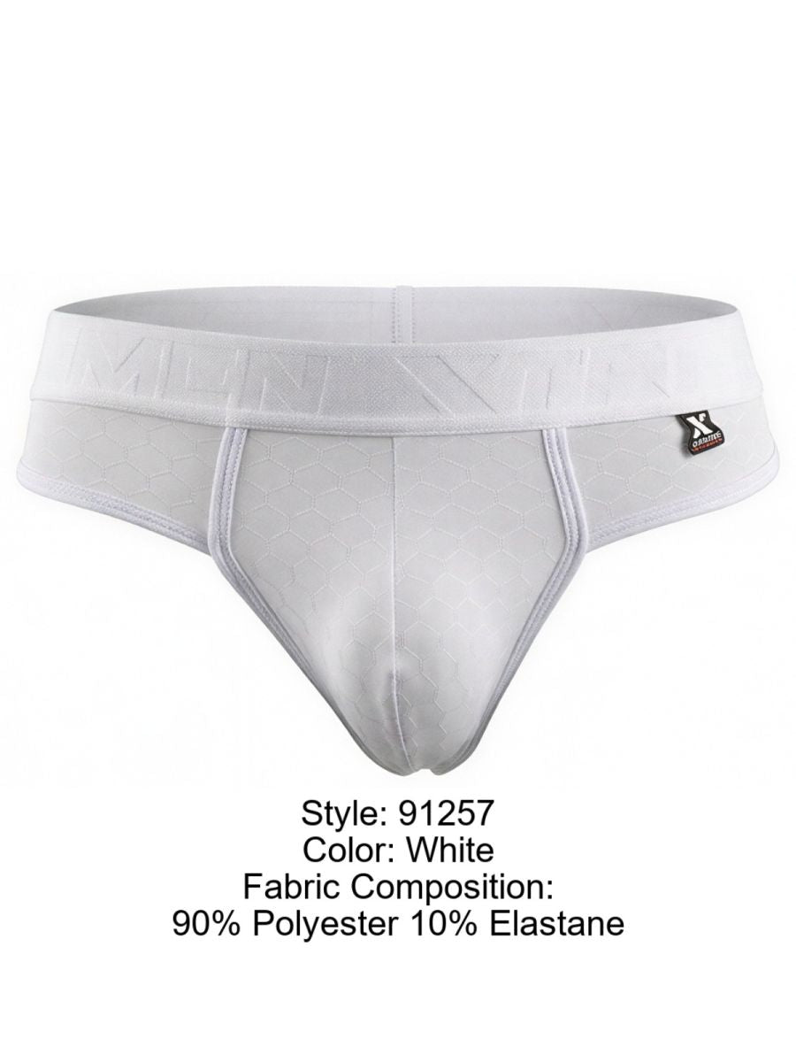 Xtremen 91257 Mens Underwear Sleek Microfiber Comfort Thongs Color White