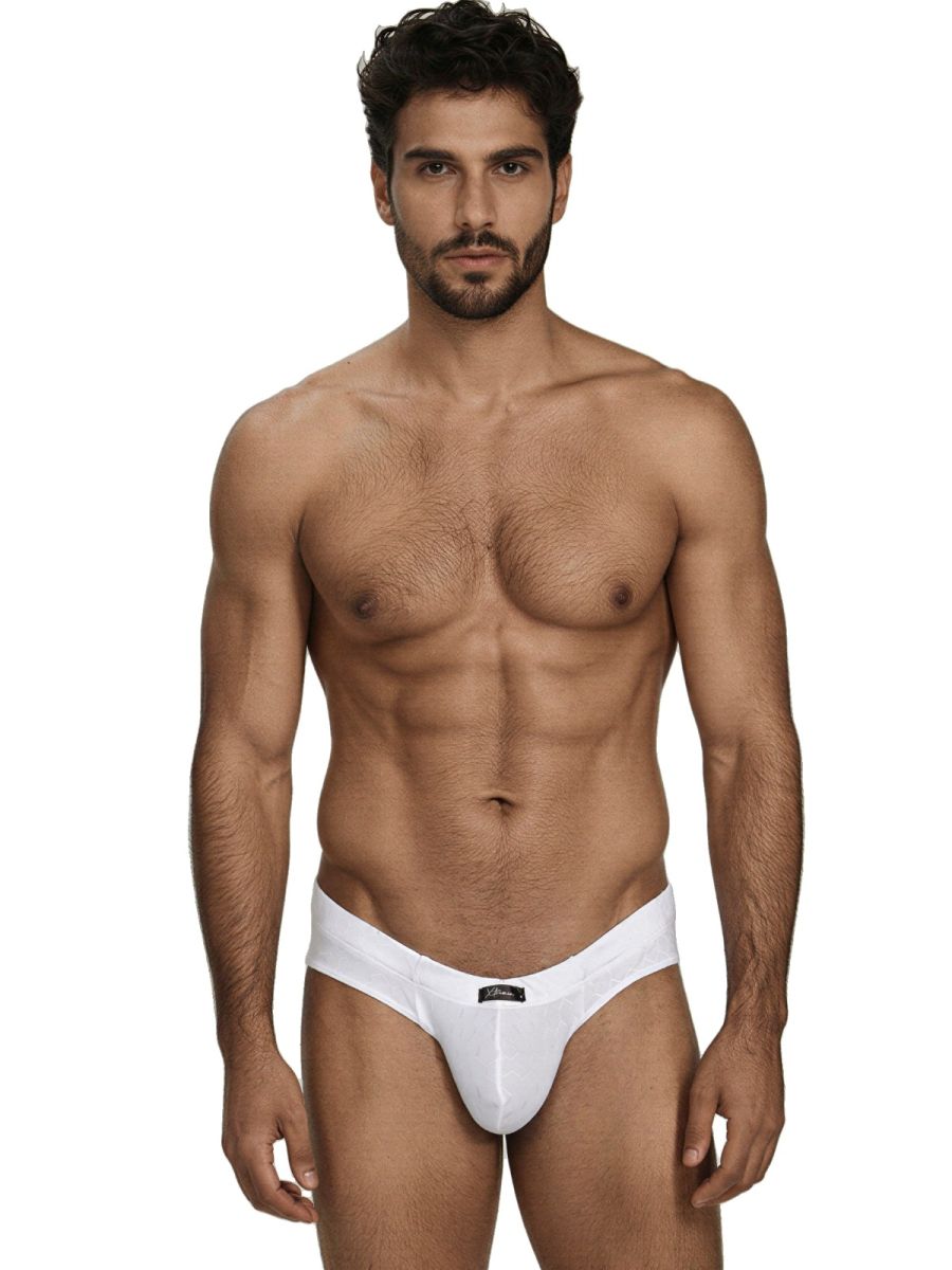 Xtremen 91258 Mens Underwear Sleek Microfiber Briefs Color White