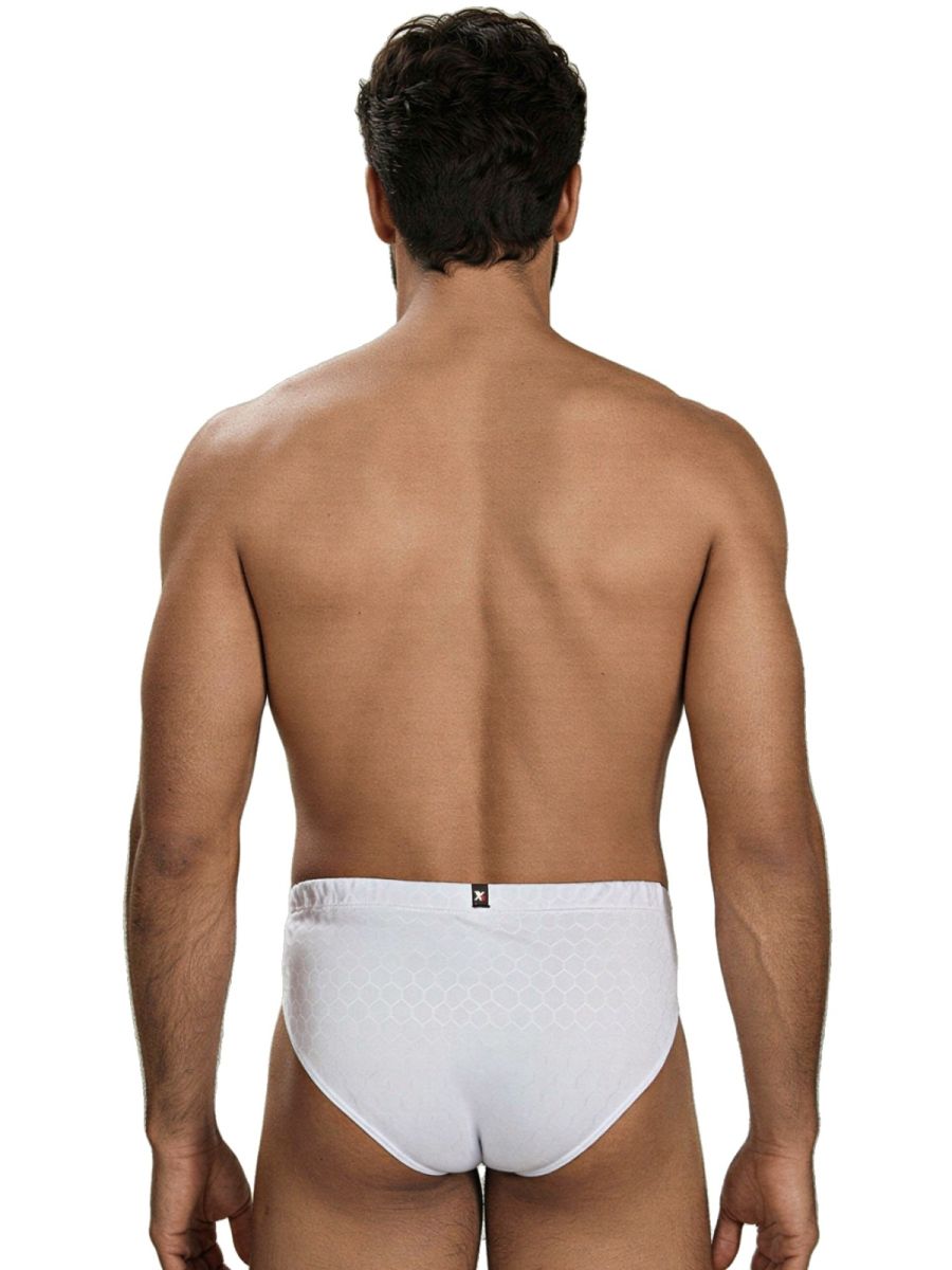 Xtremen 91258 Mens Underwear Sleek Microfiber Briefs Color White