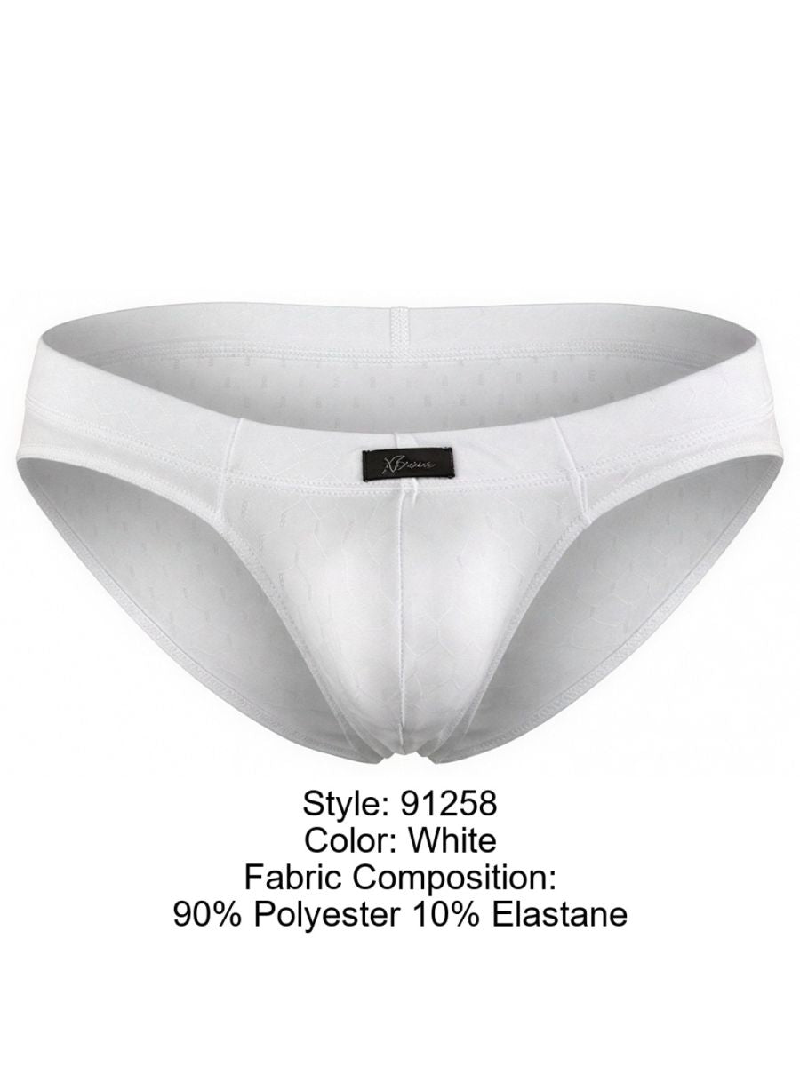 Xtremen 91258 Mens Underwear Sleek Microfiber Briefs Color White