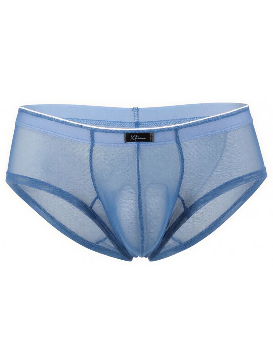Xtremen 91263 Mens Underwear Microfiber Mesh Briefs Color Blue