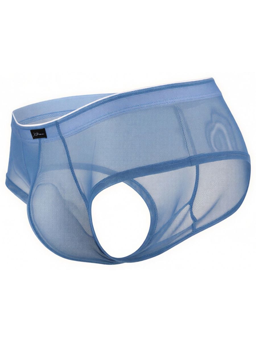 Xtremen 91263 Mens Underwear Microfiber Mesh Briefs Color Blue