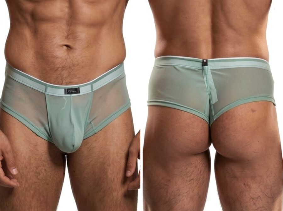 Xtremen 91263 Mens Underwear Microfiber Mesh Briefs Color Green