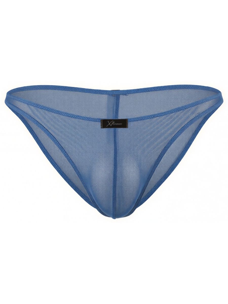 Xtremen 91264 Mens Underwear Microfiber Mesh Bikini Color Blue