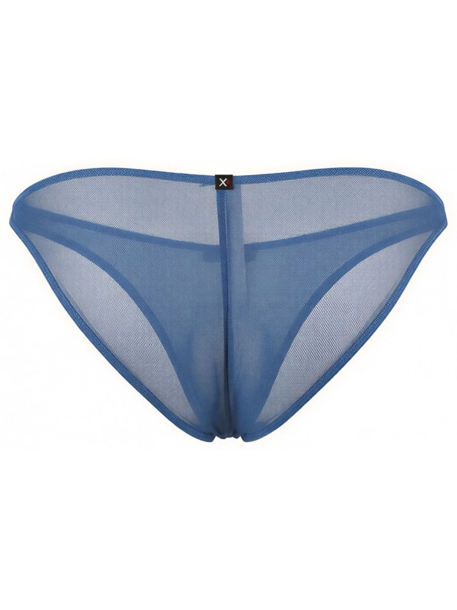 Xtremen 91264 Mens Underwear Microfiber Mesh Bikini Color Blue