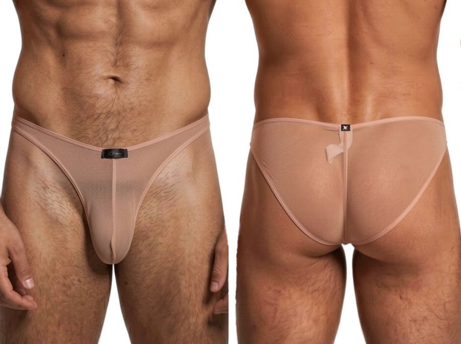 Xtremen 91264 Mens Underwear Microfiber Mesh Bikini Color Brown