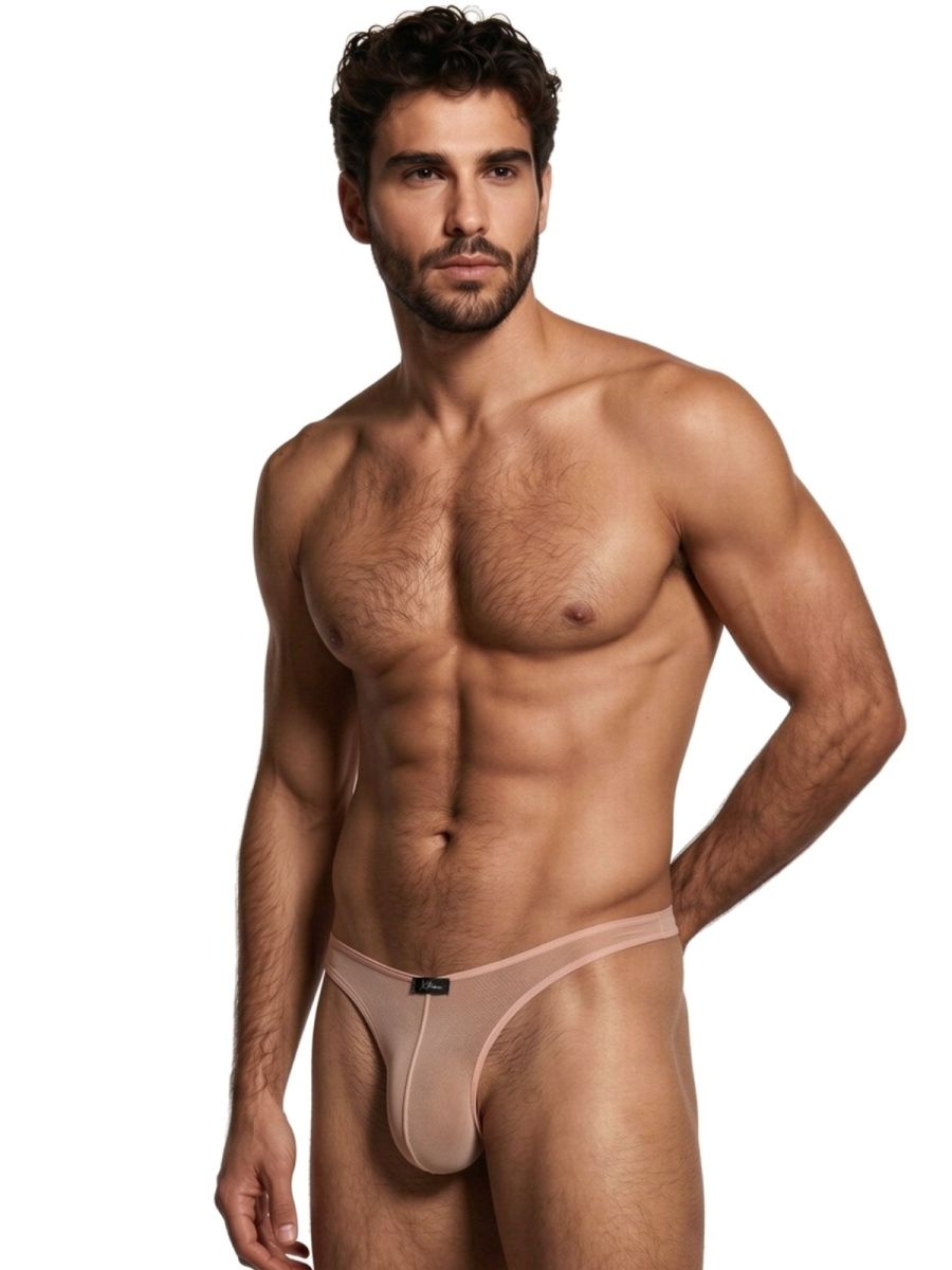 Xtremen 91264 Mens Underwear Microfiber Mesh Bikini Color Brown