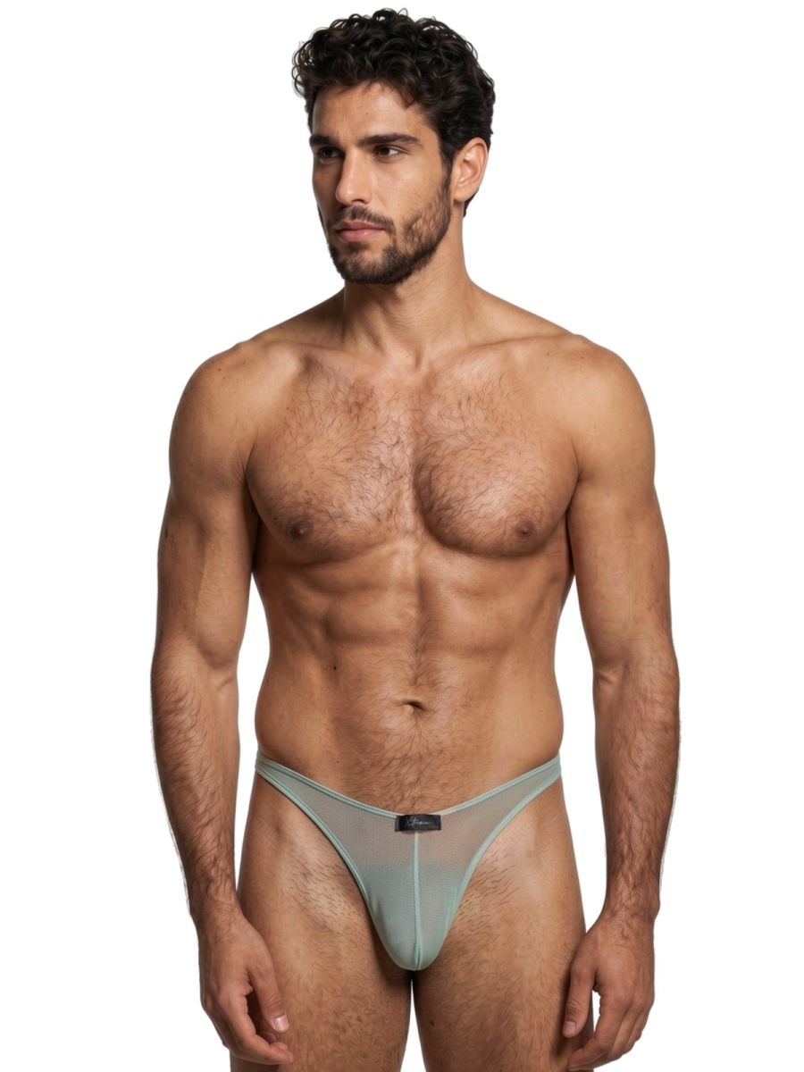Xtremen 91264 Mens Underwear Microfiber Mesh Bikini Color Green